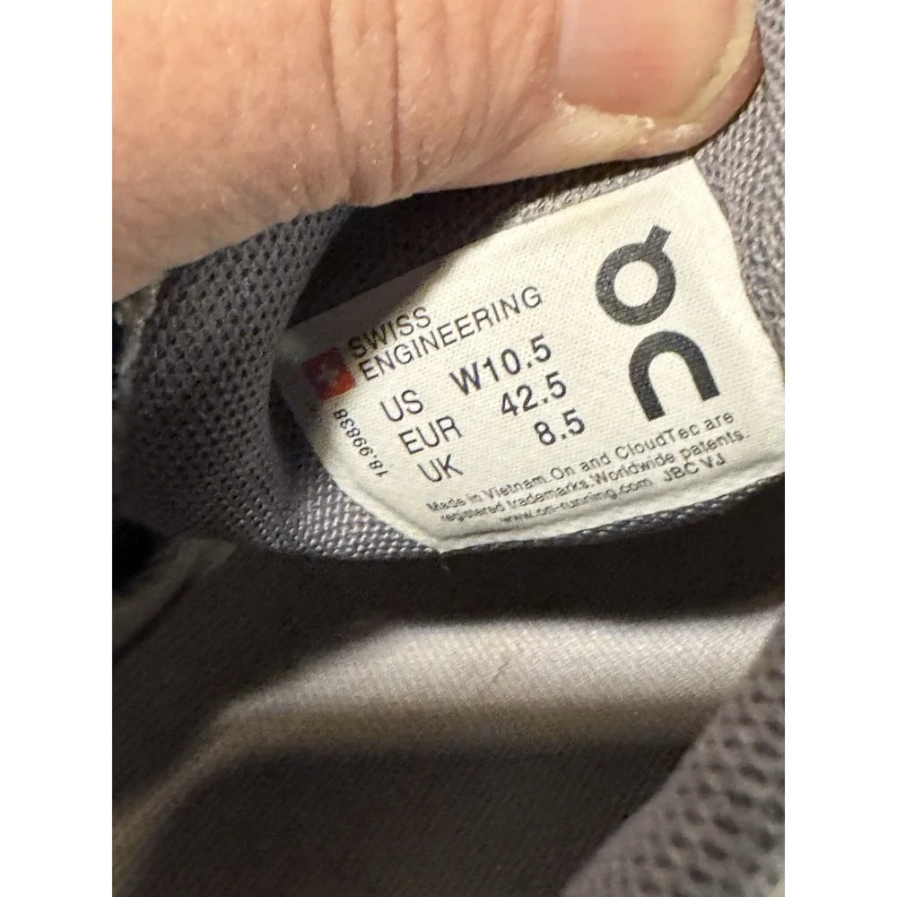 ON CLOUD TERRY WOMEN'S RUNNING SHOES SNEAKERS GREY GRAY SIZE 10.5